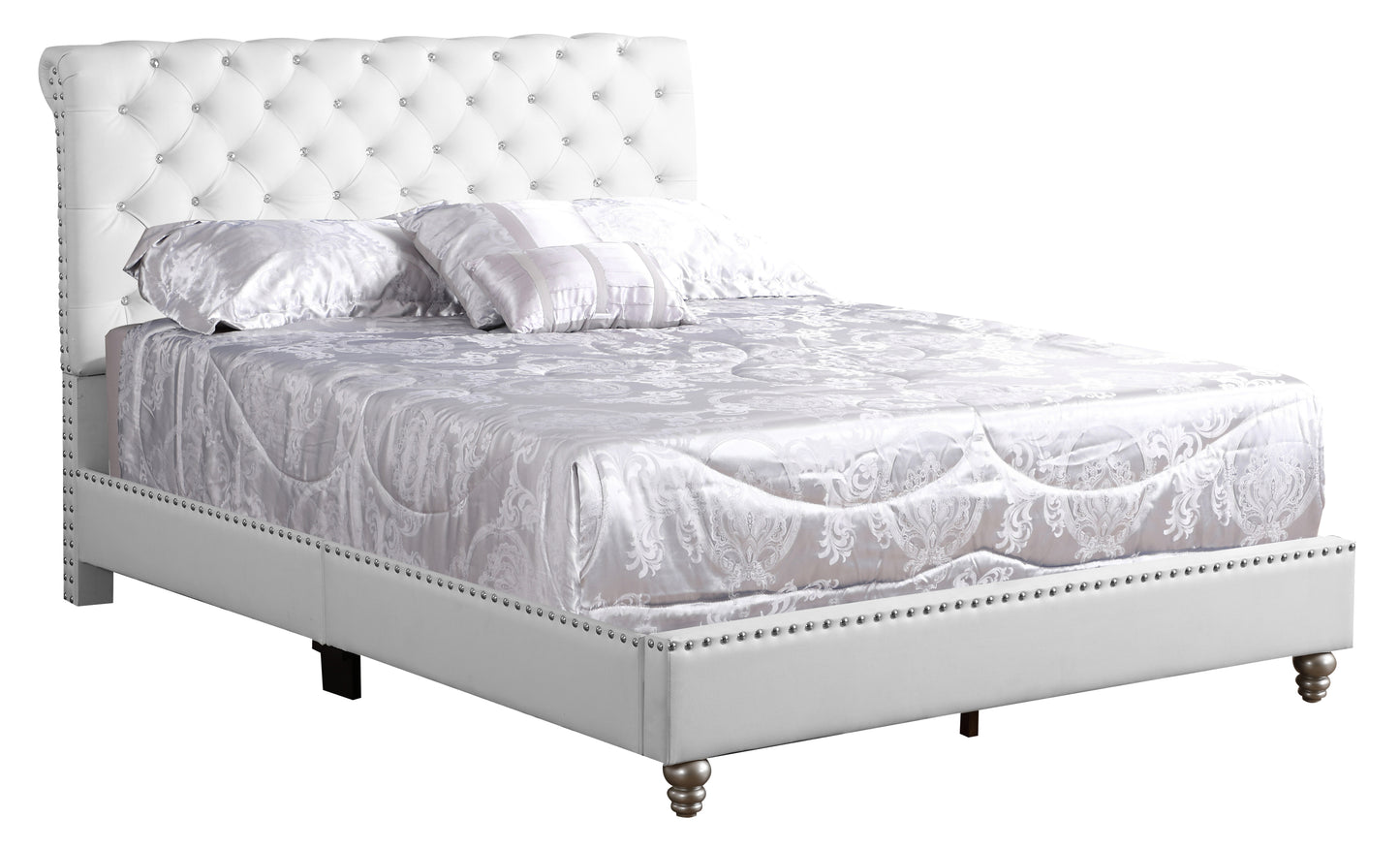 Transitional White Bed For Stylish Comfort