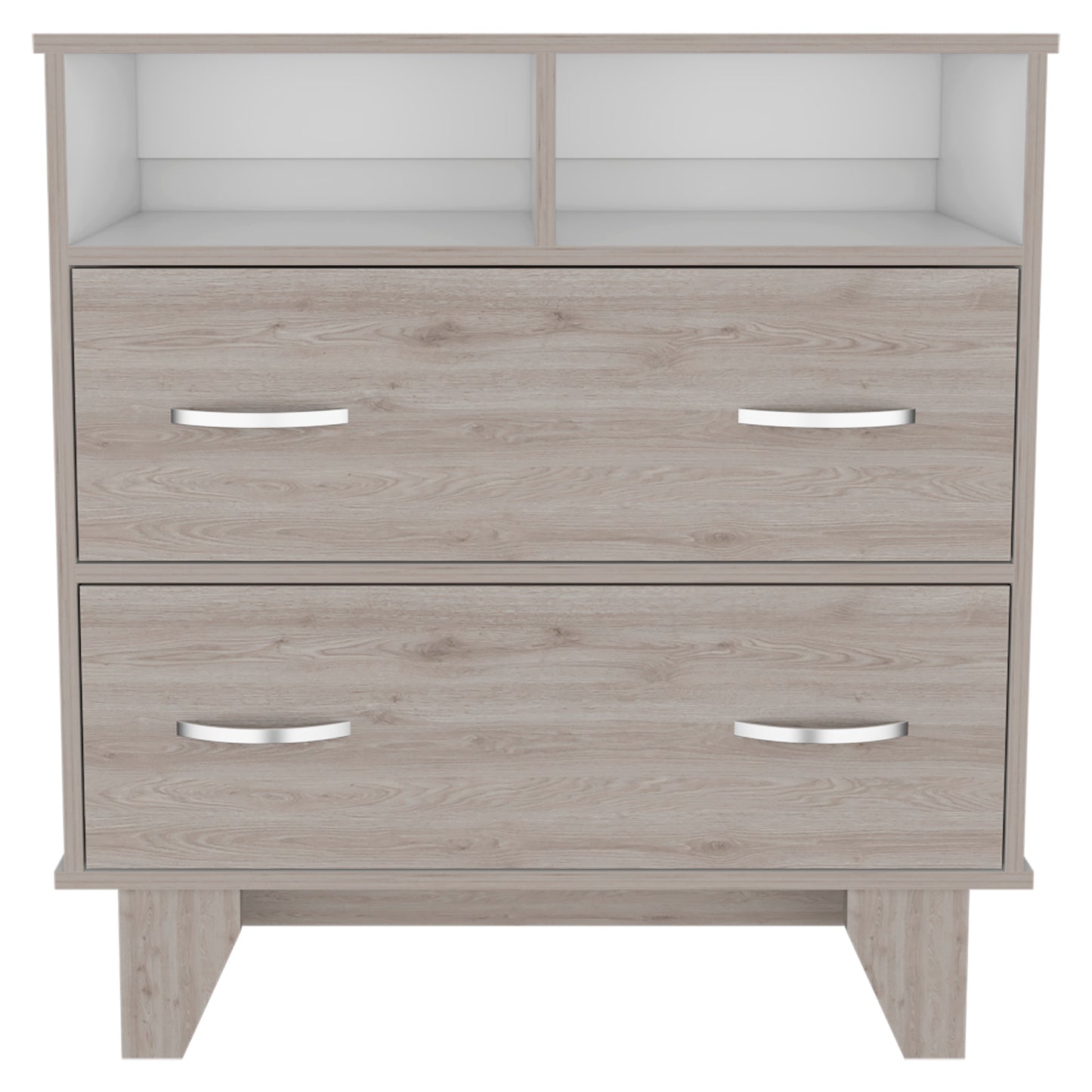 Double Drawer Dresser Arabi, Bedroom, Light Gray / White