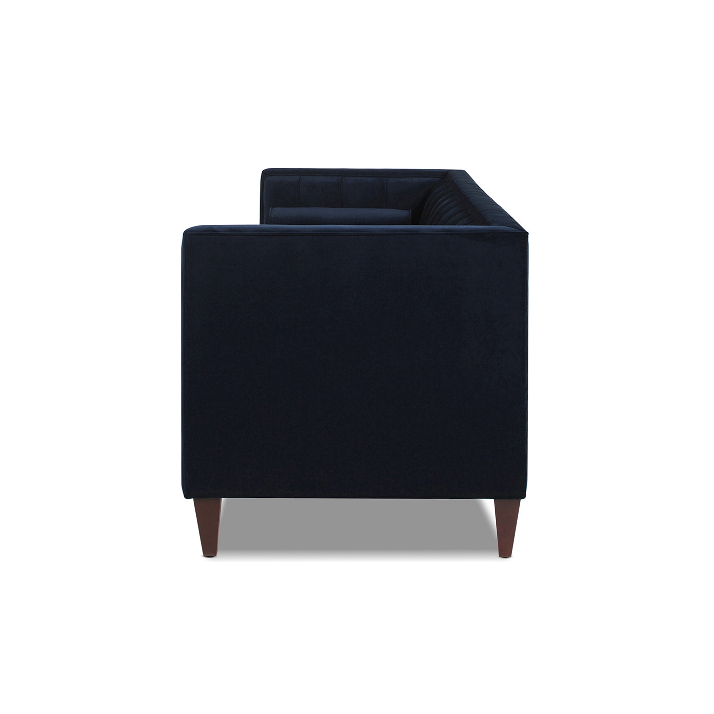 Jack 84" Modern Tuxedo Tufted Sofa, Dark Navy Blue Performance Velvet