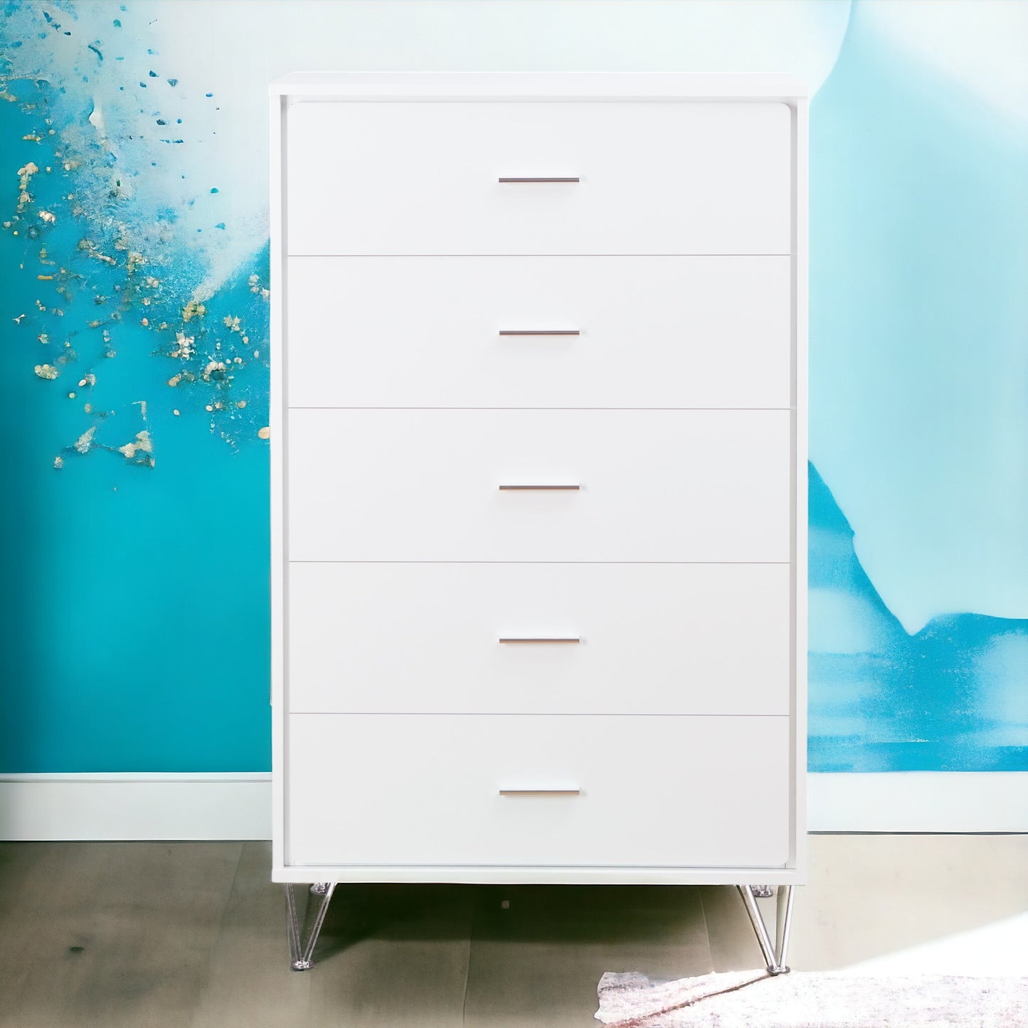 Deoss White Finish Chest