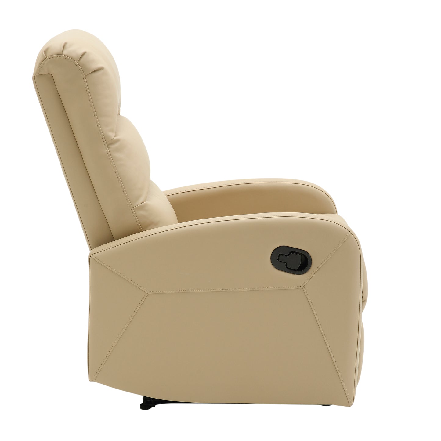 Dormi Contemporary Recliner Chair in Beige Faux Leather by LumiSource