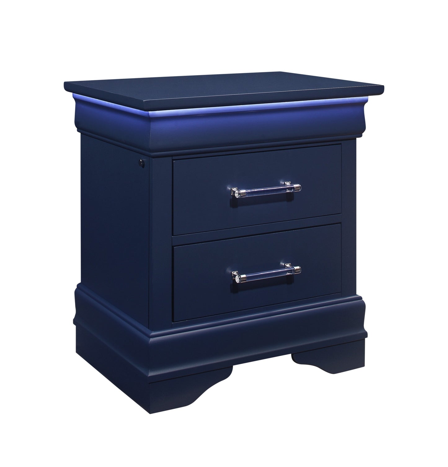 CHARLSTON BLUE NIGHTSTAND WITH LED