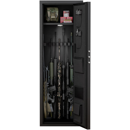 Heavey Duty,Large Size 5-8 Gun,Black Gun Cabinet with Electronic Password Keypad Lock,Unassembled Metal Rifle Gun Security Cabinet Safe Locker