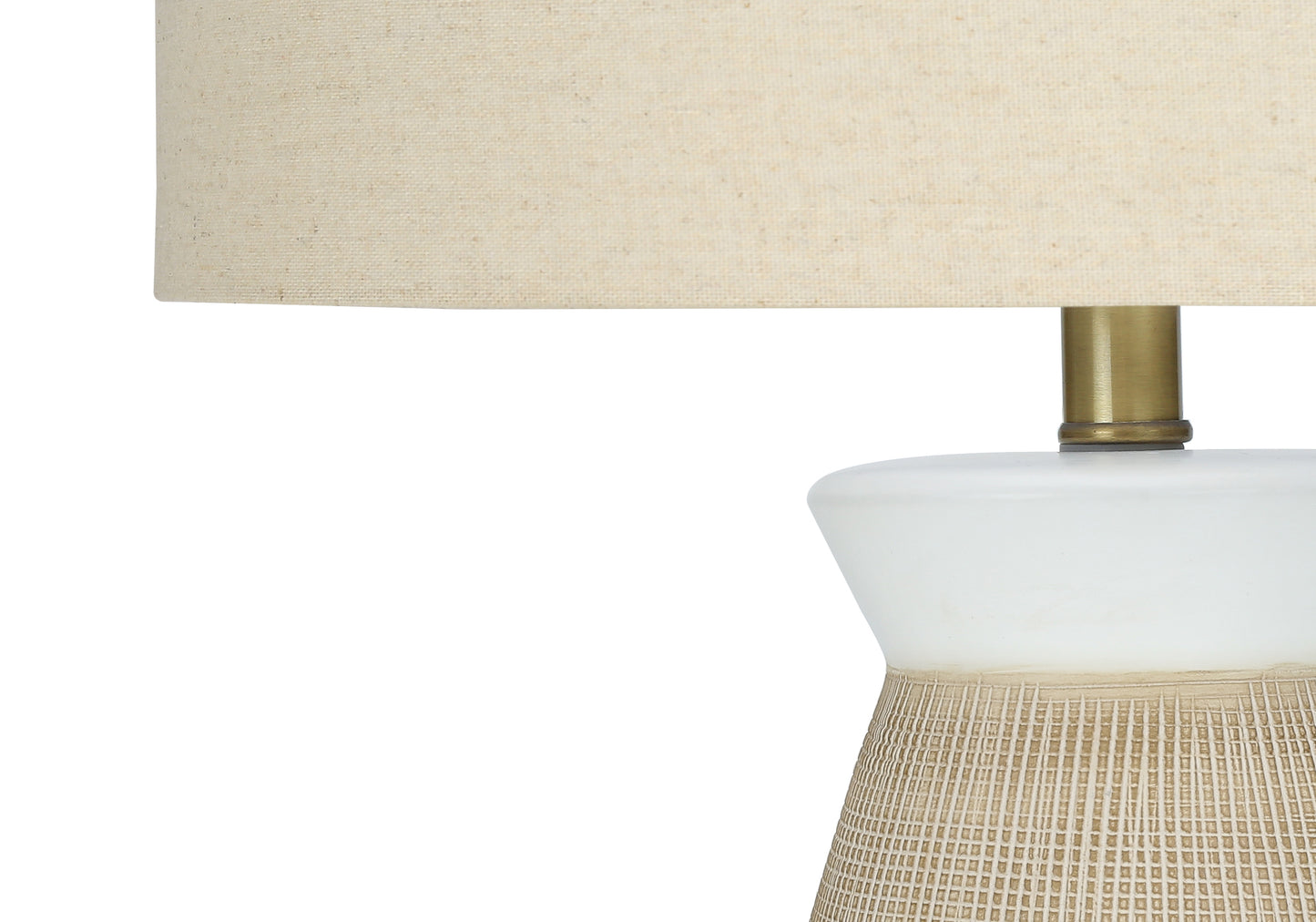 Lighting, 27"h, Table Lamp, Cream Ceramic, Beige Shade, Contemporary