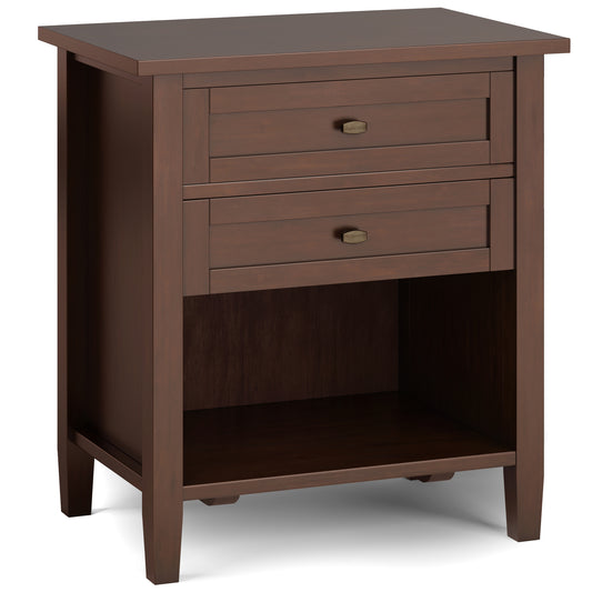 Warm Shaker - Bedside Table - Russet Brown