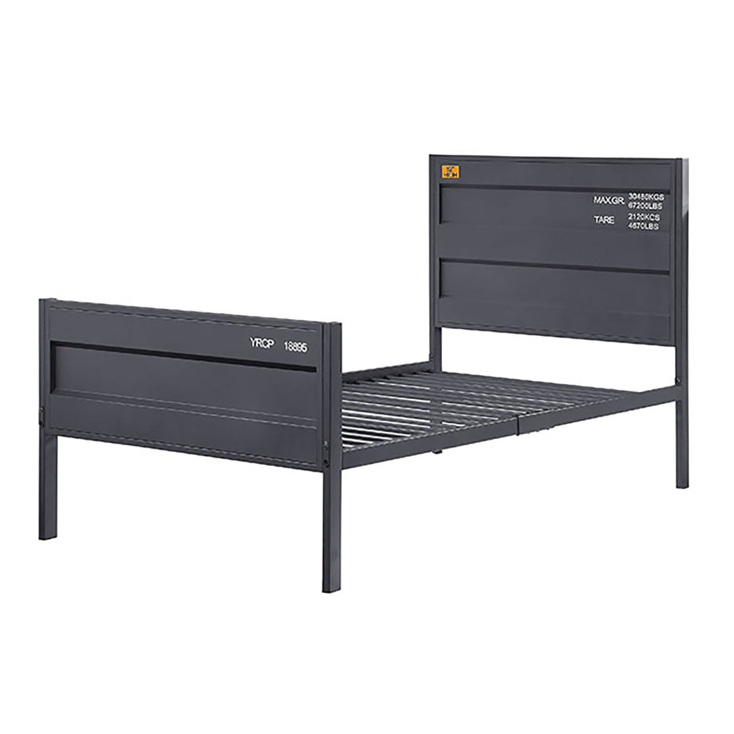 Gunmetal Twin Platform Bed