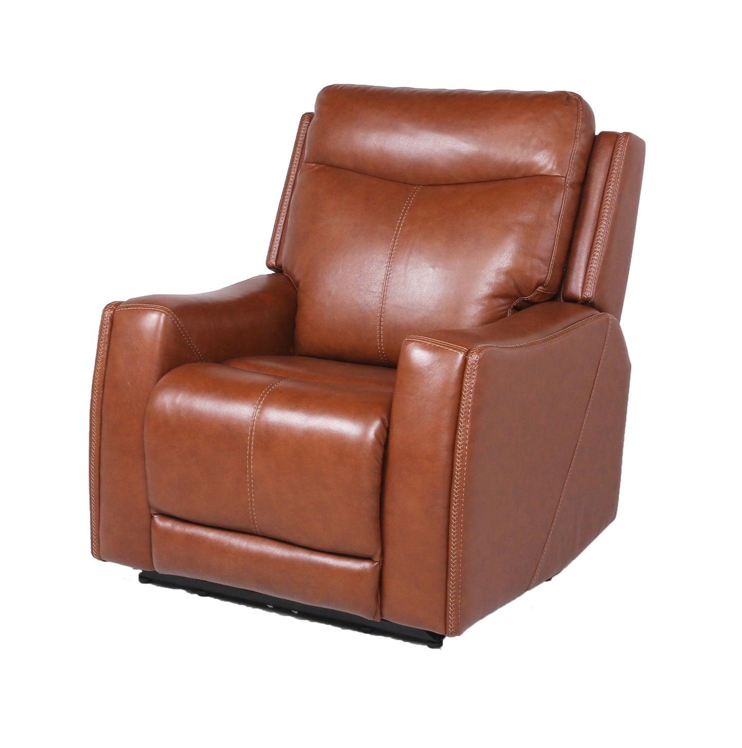 Contemporary Leather Recliner - Top-Grain Seating, Power Headrest, Power Footrest, USB Charging