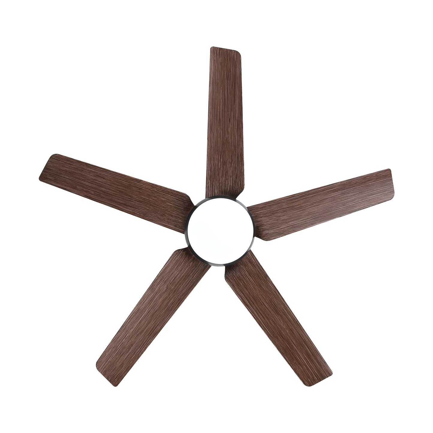 48 In Intergrated LED Ceiling Fan Lighting with Brown Wood Grain ABS Blade