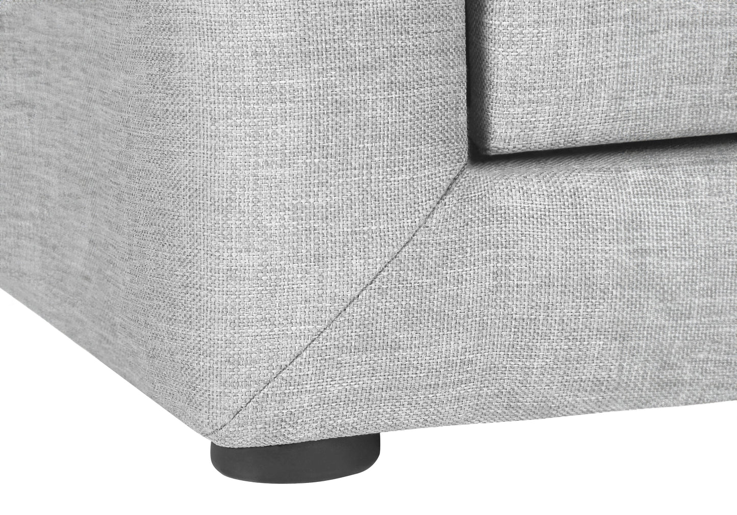 Nightstand, Nightstand, End, Side, Lamp, Storage Drawer, Bedroom, Upholstered, Grey Linen Look, Transitional