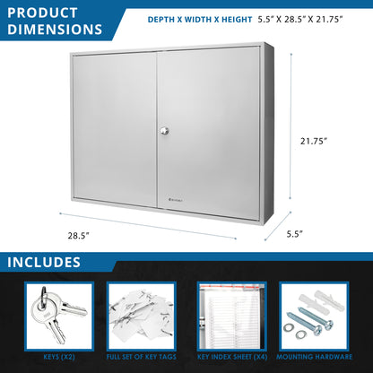 480 Keys Key Cabinet With Key Lock White Tags