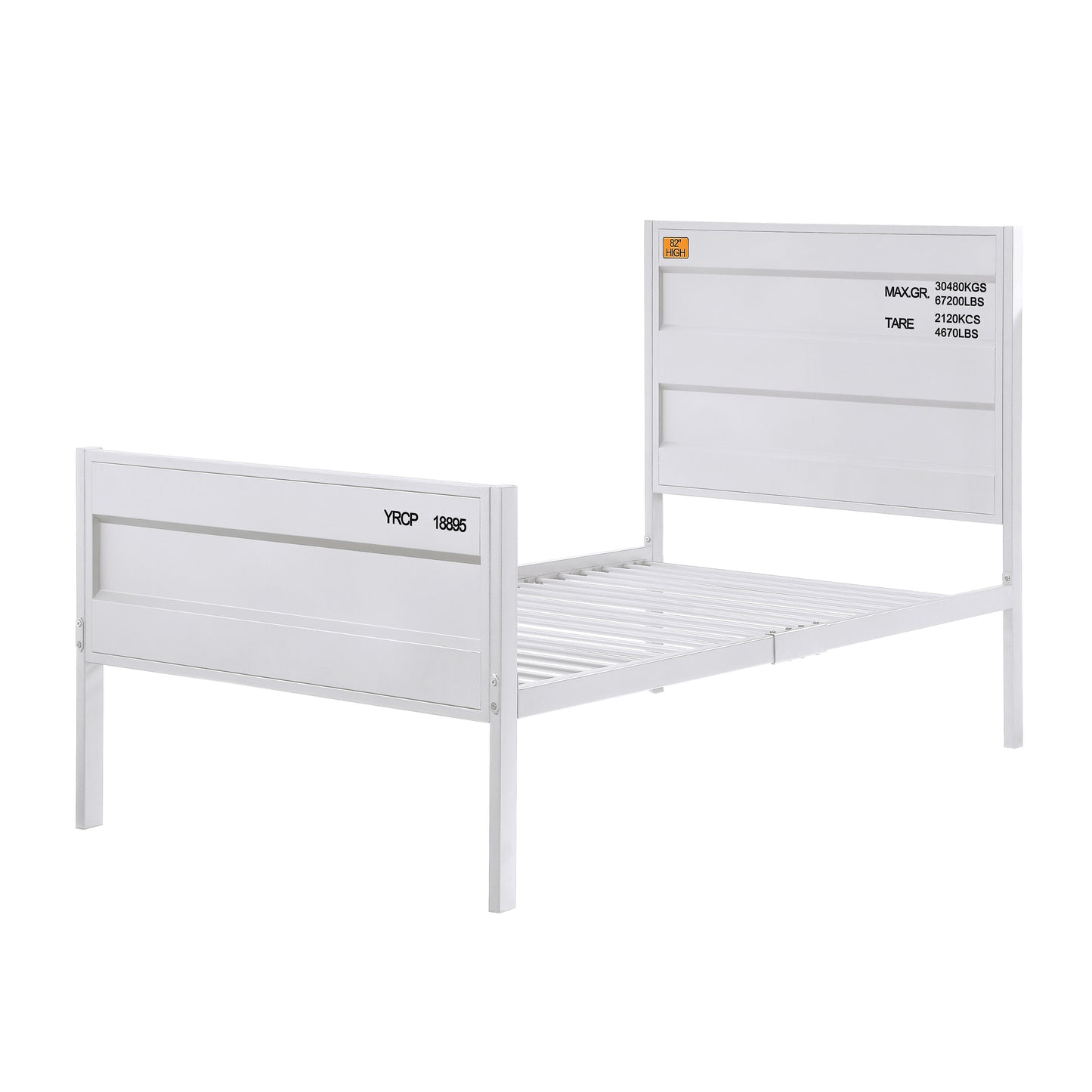 White Full Platform Bed