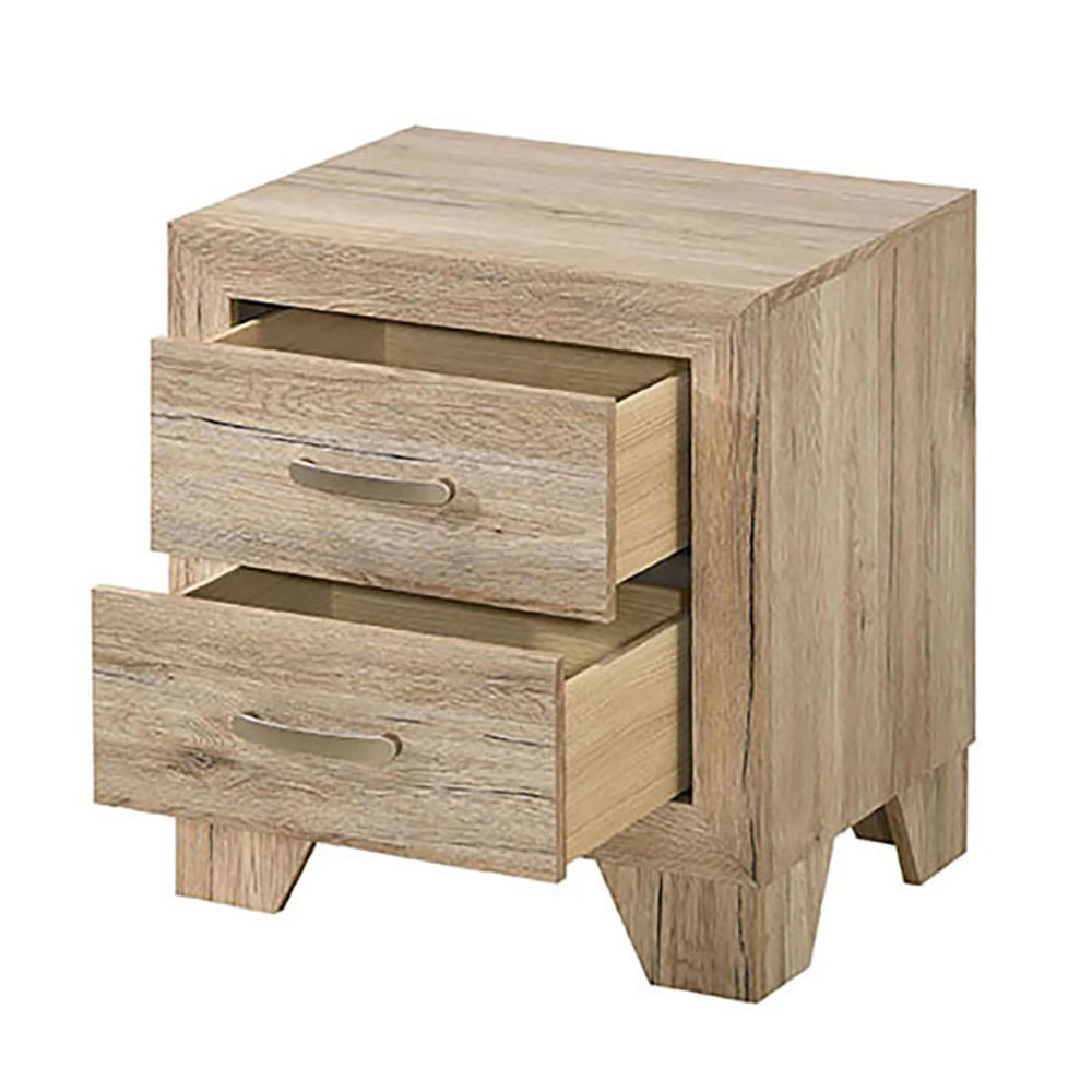 Natural 2-Drawer Nightstand