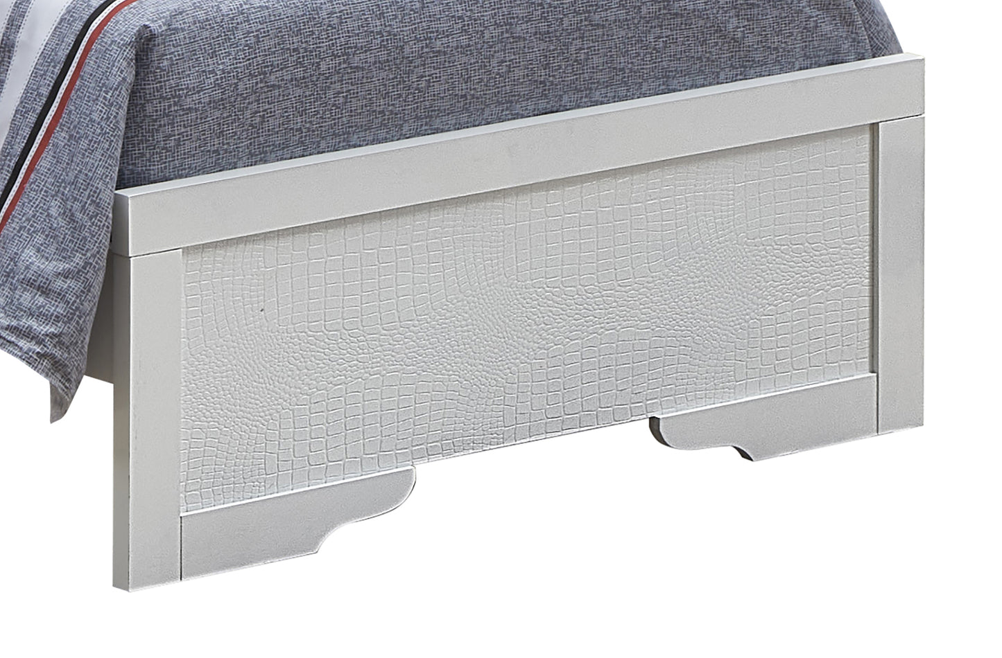 Elegant Silver Champagne Twin Bed