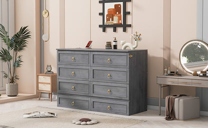 Queen Murphy Bed with Large Drawers,Gray