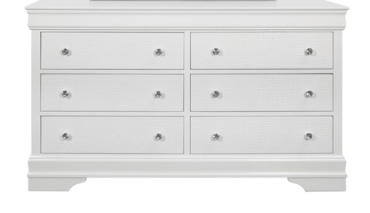 SHAKER CROCODILE METALLIC WHITE DRESSER