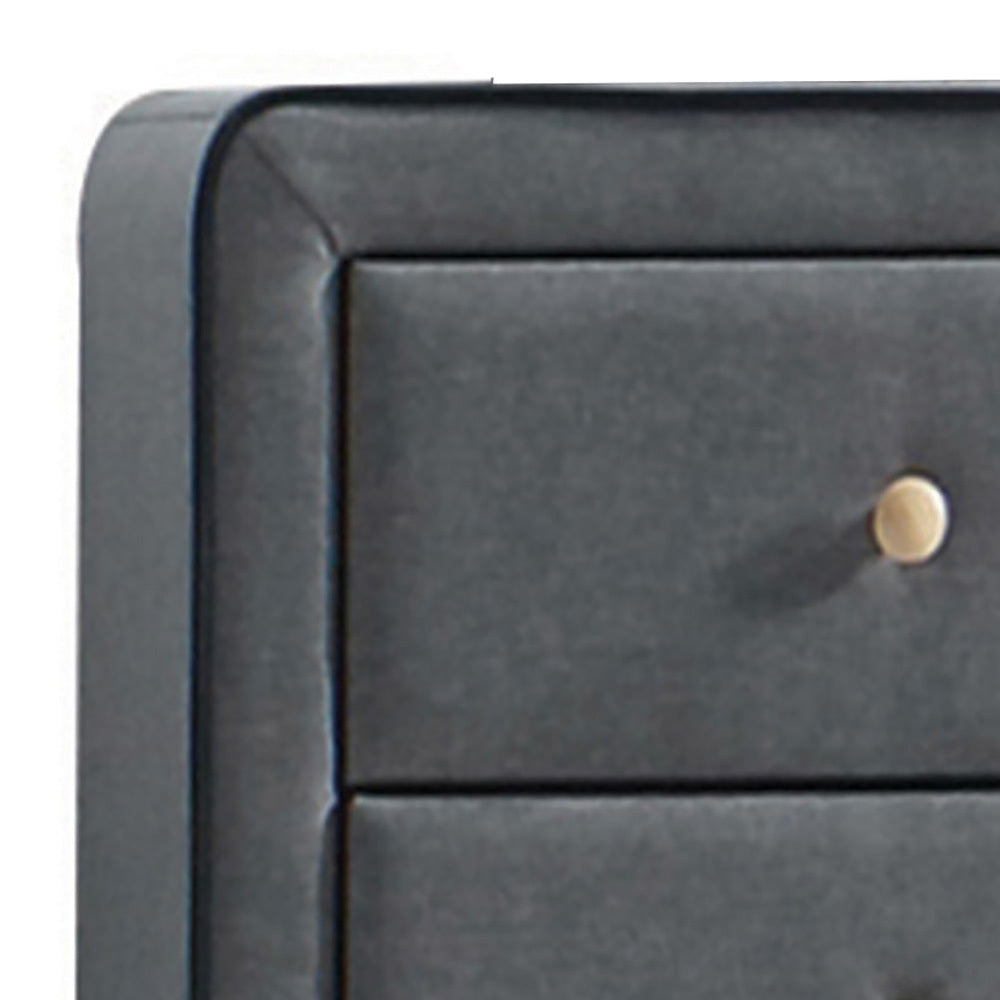 Light Grey Upholstered 6-drawer Double Dresser