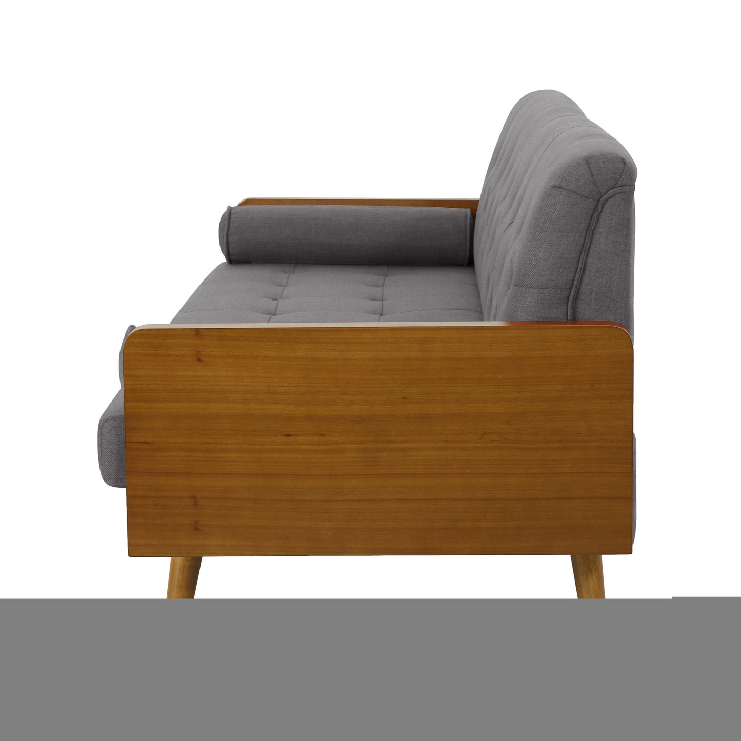 Aidan Mid Century Modern Tufted Fabric Sofa