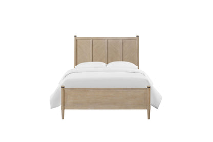 King Lo-Post Bed in Sand Colored Finish