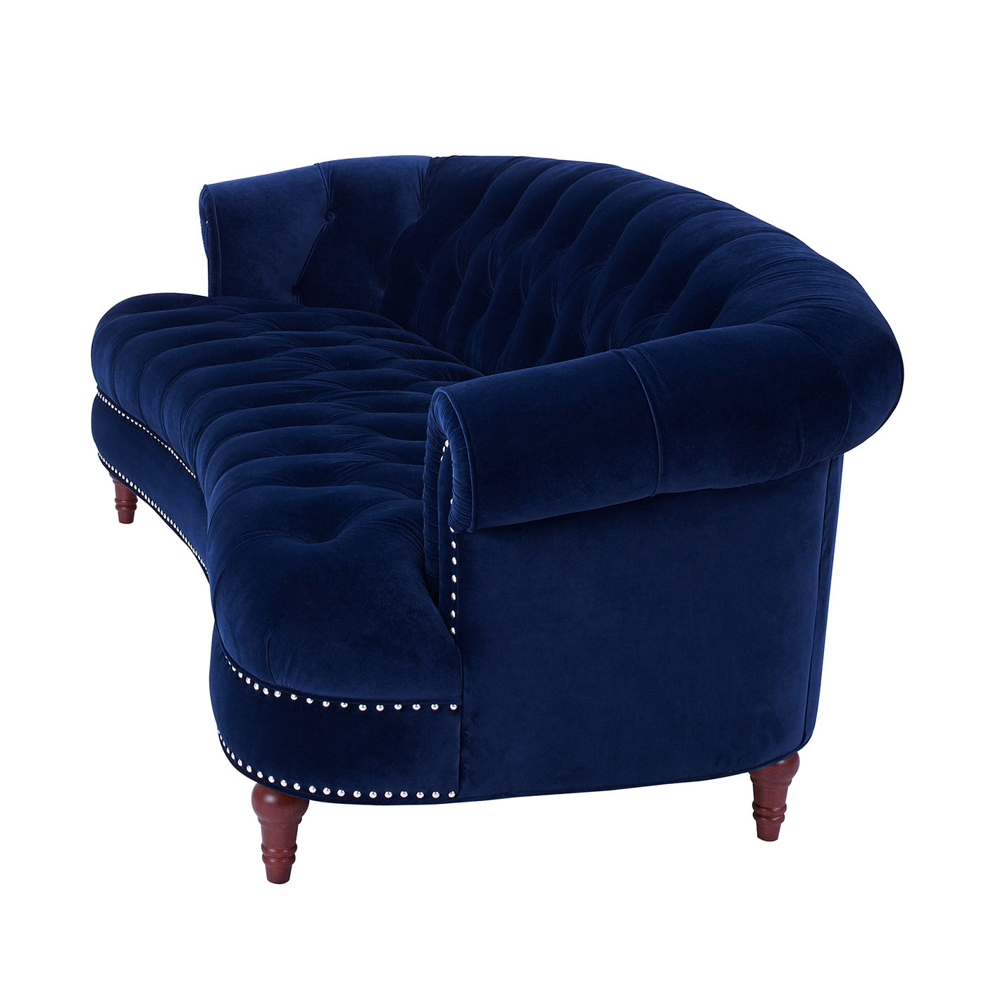 La Rosa Victorian Chesterfield Tufted Sofa, Navy Blue Velvet