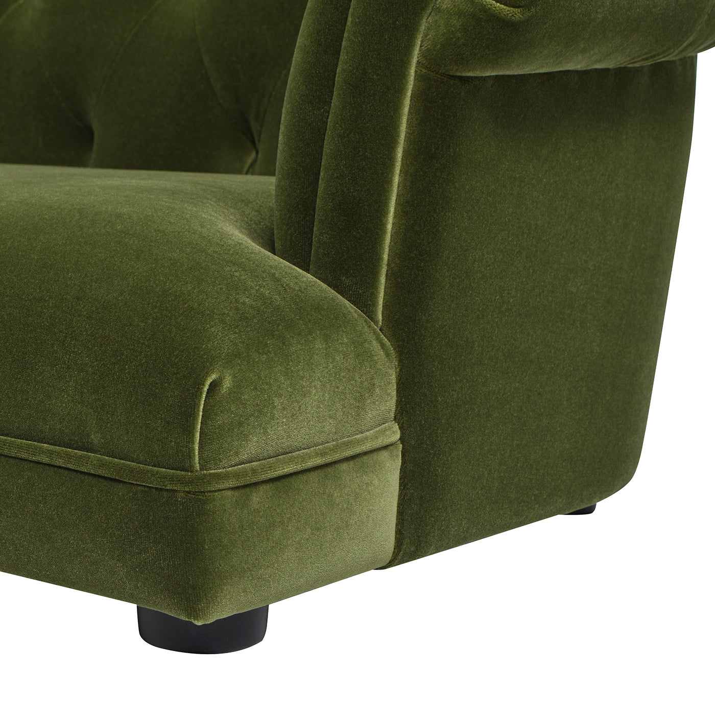 Kiki 36.5" Chesterfield Dog Sofa Bed, Medium, Olive Green Performance Velvet