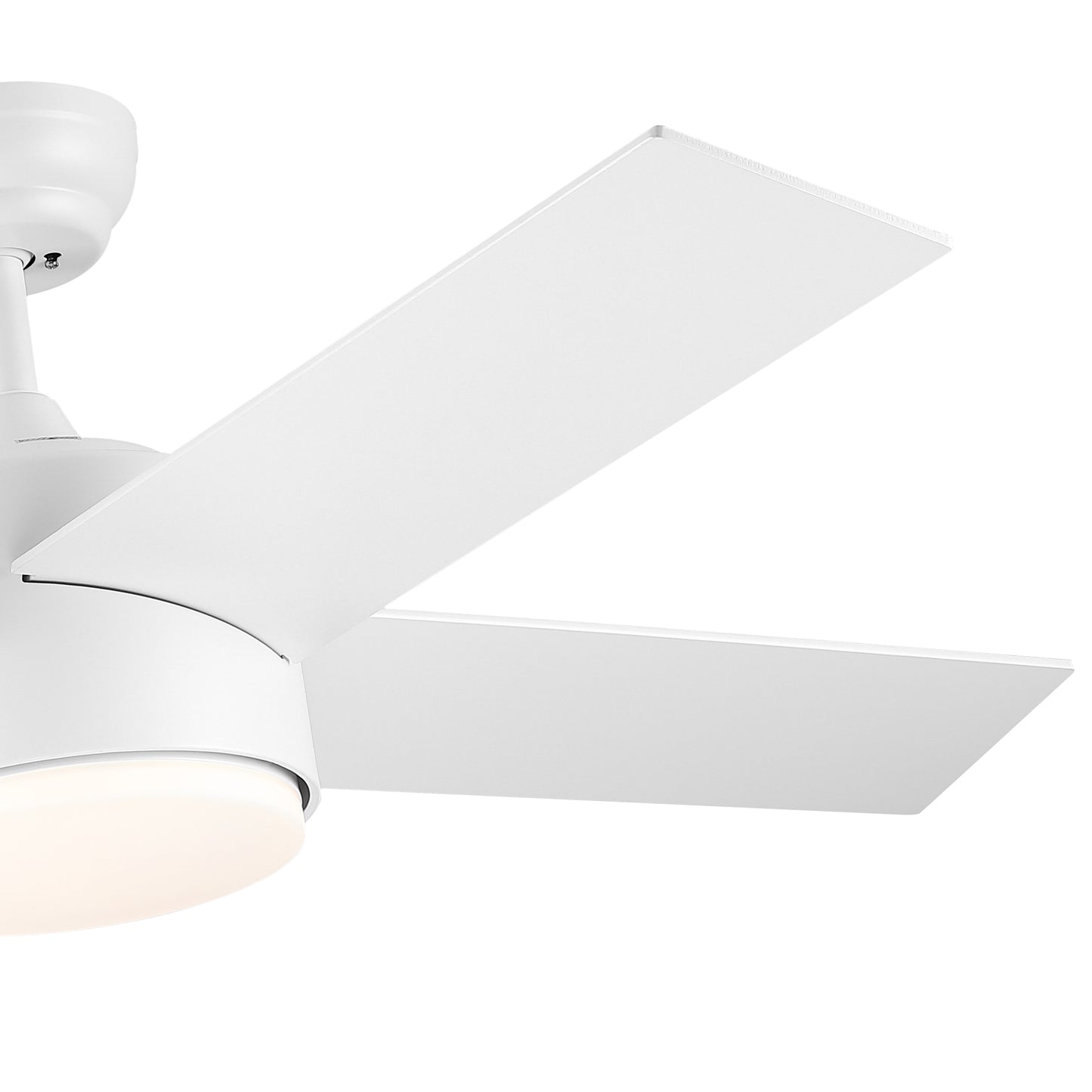 44 In Intergrated LED Ceiling Fan Lighting with White ABS Blade