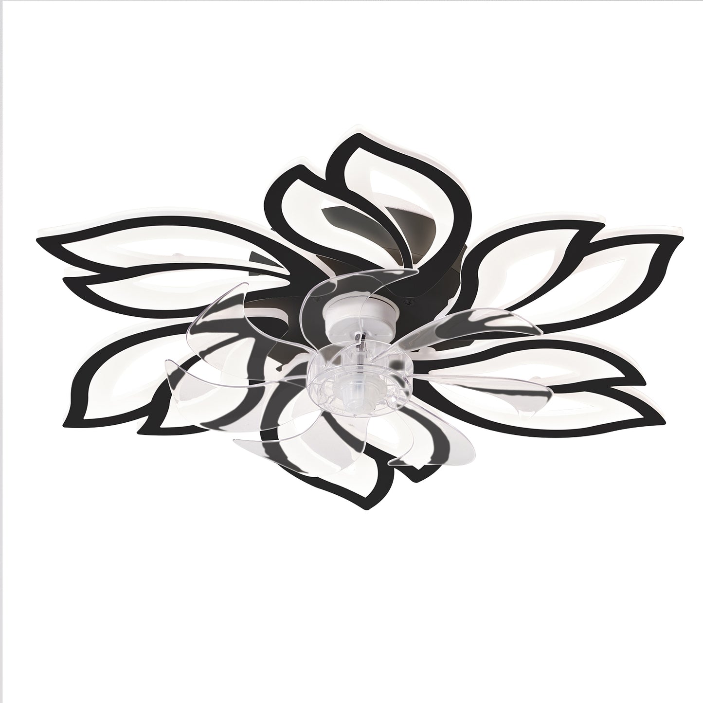 25.5In Ceiling Fan with Lights, Remote Control 3 Color Temperatures,6 Gear wind Speed Fan Light