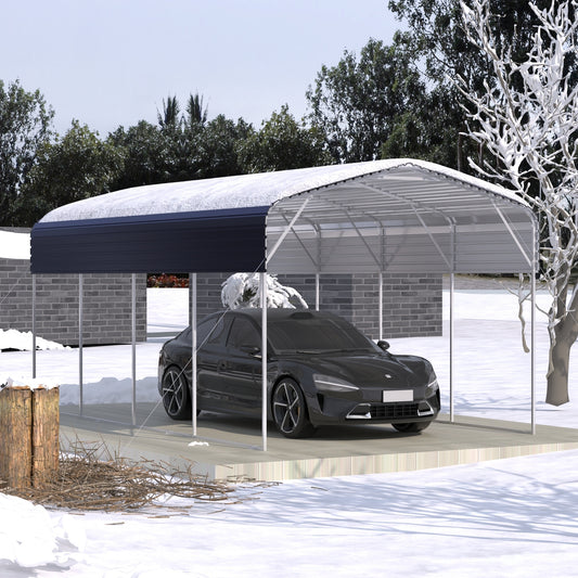 Metal Carport 11x19 FT Heavy Duty with Galvanized Steel Roof