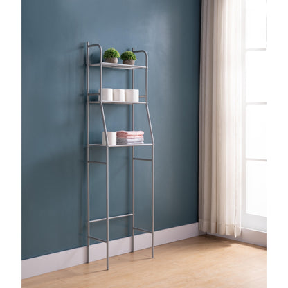 Three Tier Over the Toilet Storage Shelf - Silver