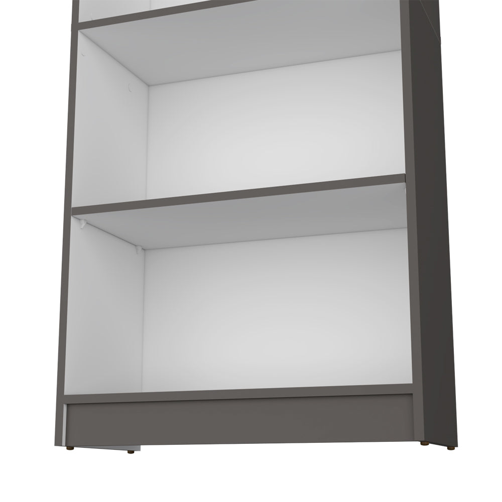 Bookcase 4-Shelves Benzoni, Office, Matt Gray / White