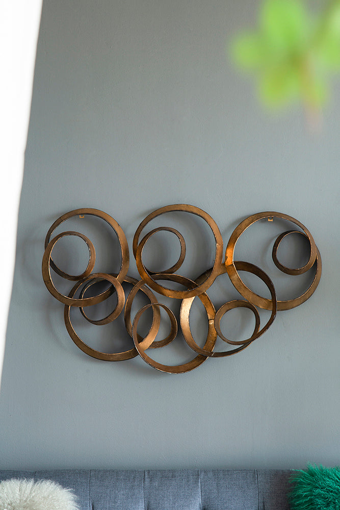 38.5x22x4.2' Seretha Gold Leaf Wall Décor