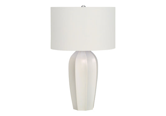 Lighting, 27"h, Table Lamp, Cream Ceramic, Ivory / Cream Shade, Modern