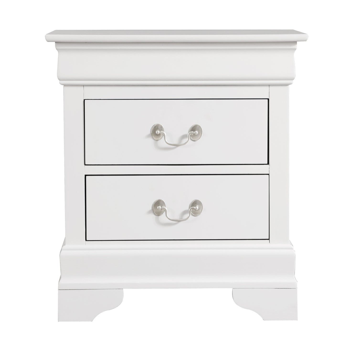 Elegant White Traditional Nightstand