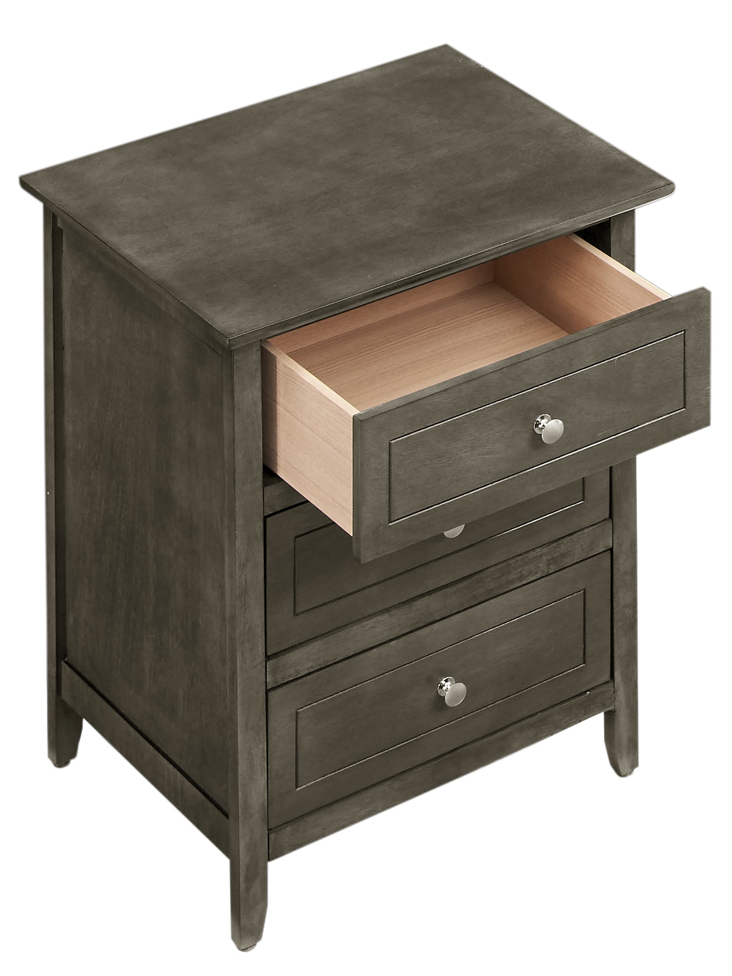 Sophisticated Gray Transitional Nightstand