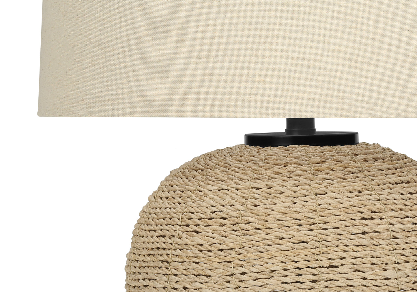 Lighting, 25"h, Table Lamp, Rattan, Beige Shade, Transitional