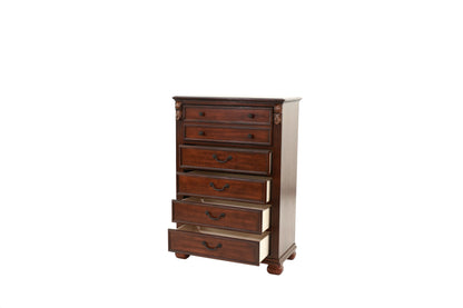 Dark Cherry 1pc Chest Of Drawers Storage Bedroom Furniture Traditional Style Chest