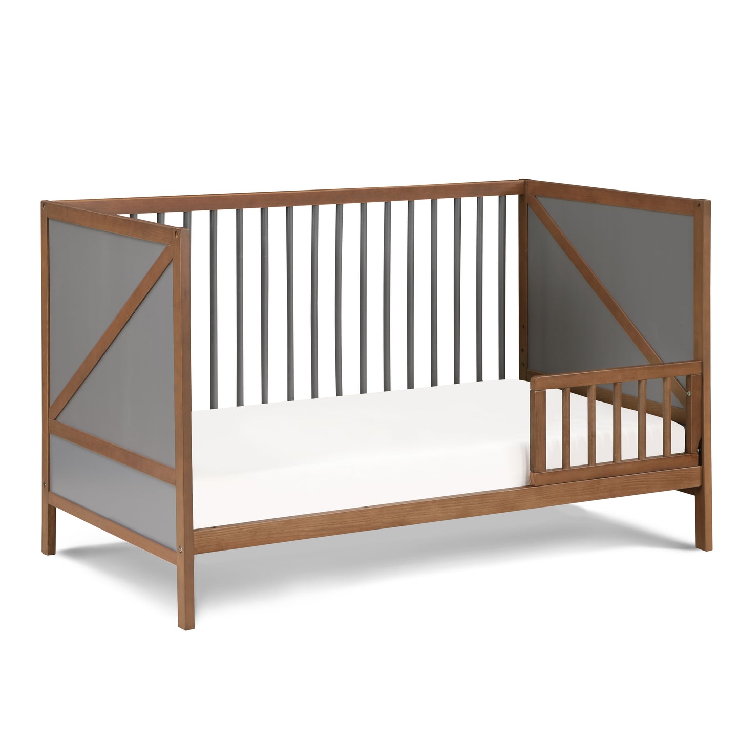 Pixie Zen 3-in-1 Crib in Walnut/Charcoal