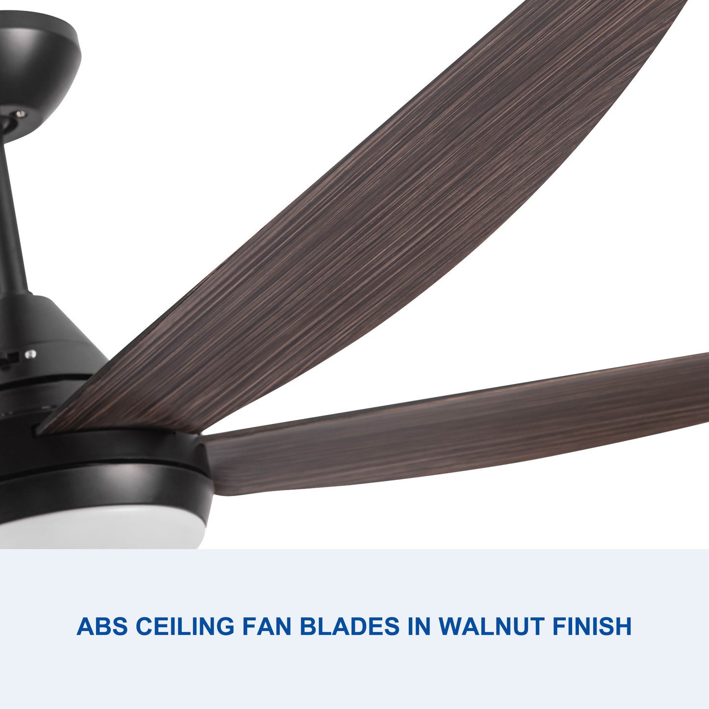 56 In Intergrated LED Ceiling Fan Lighting with Brown Wood Grain ABS Blade