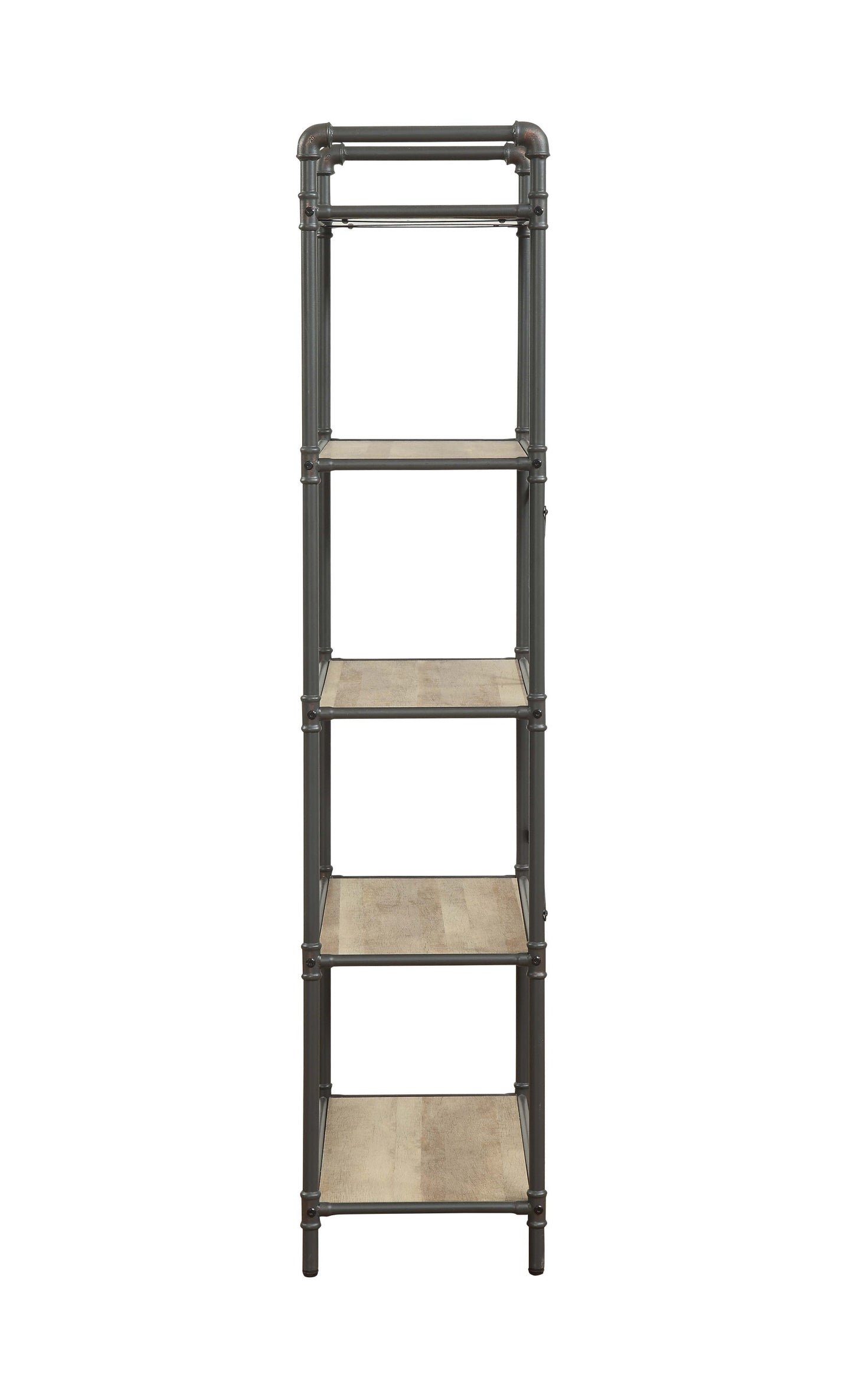 Itzel Antique Oak & Sandy Gray Finish Bookshelf