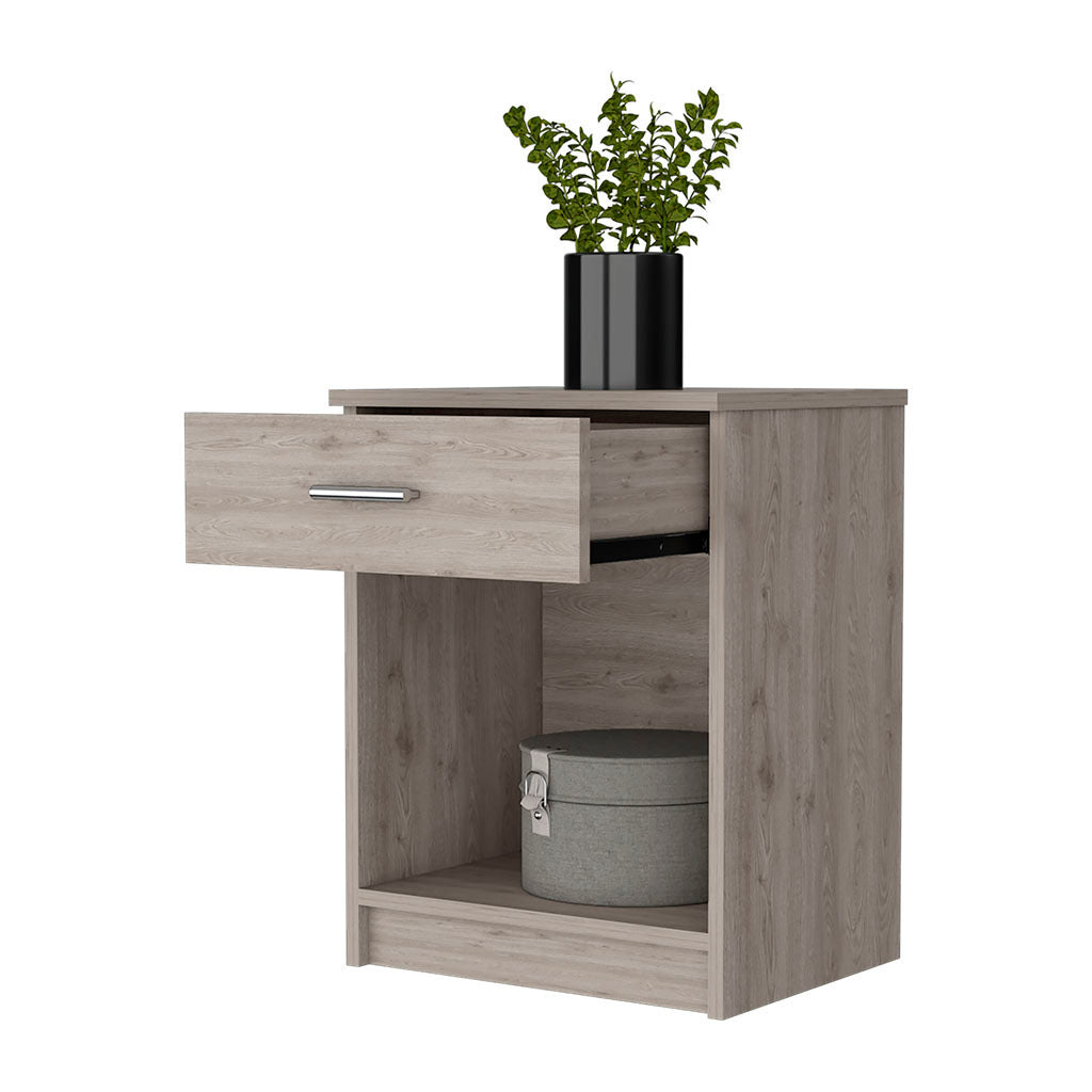 Pictor Nightstand, One Drawer, Lower Shelf, Superior Top