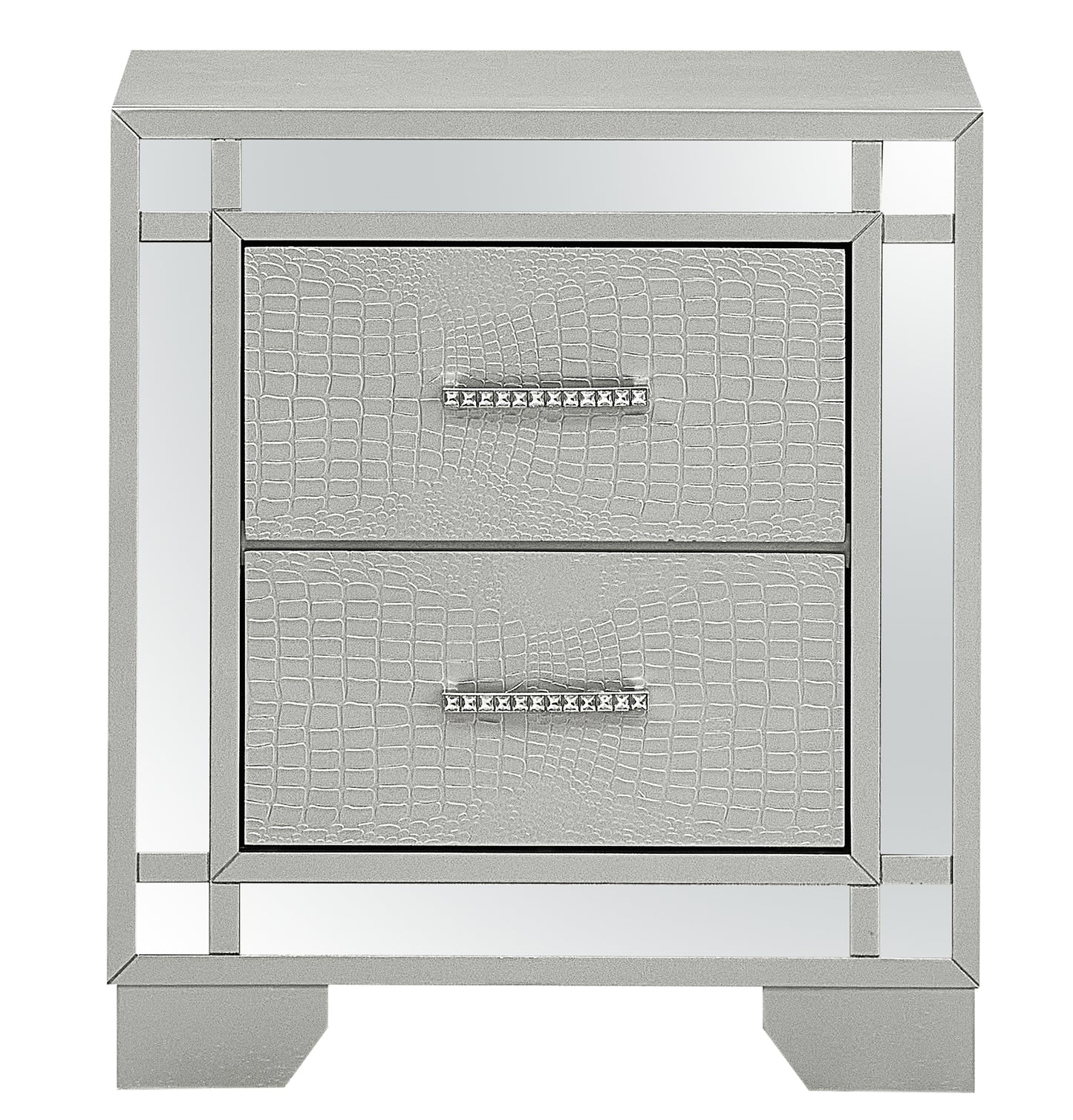 Elegant Silver Champagne Accent Table