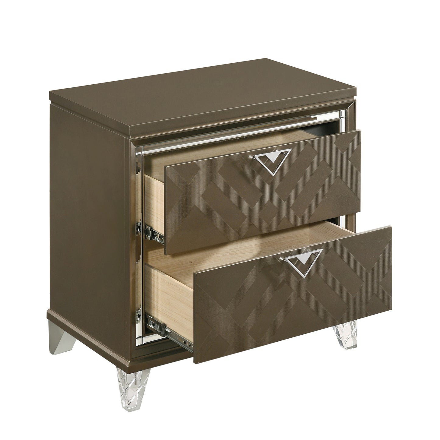 Dark Champagne 2-drawer Nightstand