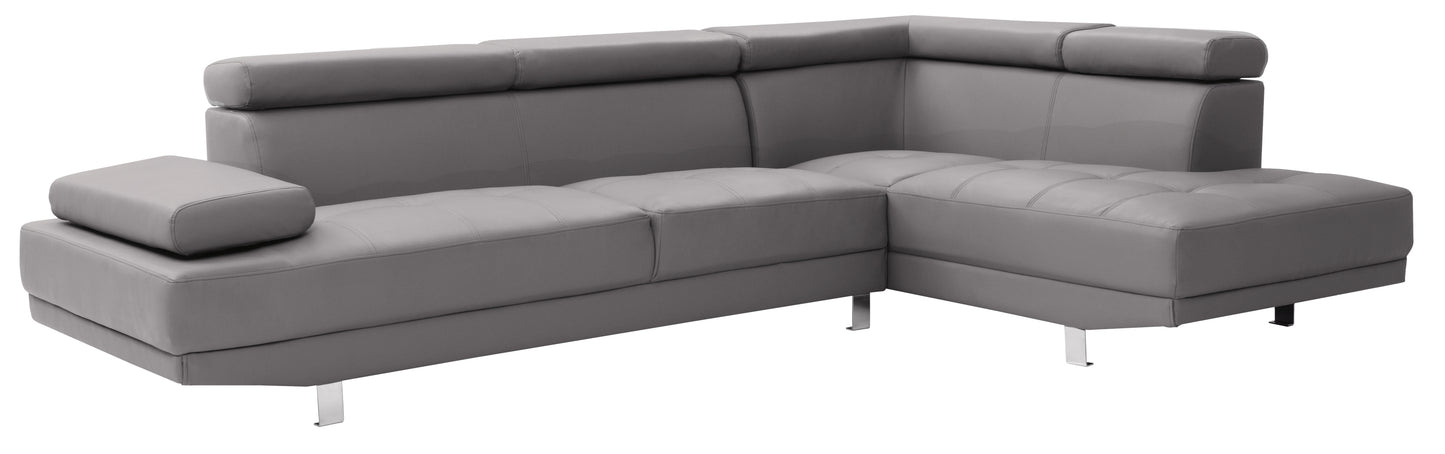 Glory Furniture Riveredge G452-SC Sectional  ( 2 Boxes) , GRAY
