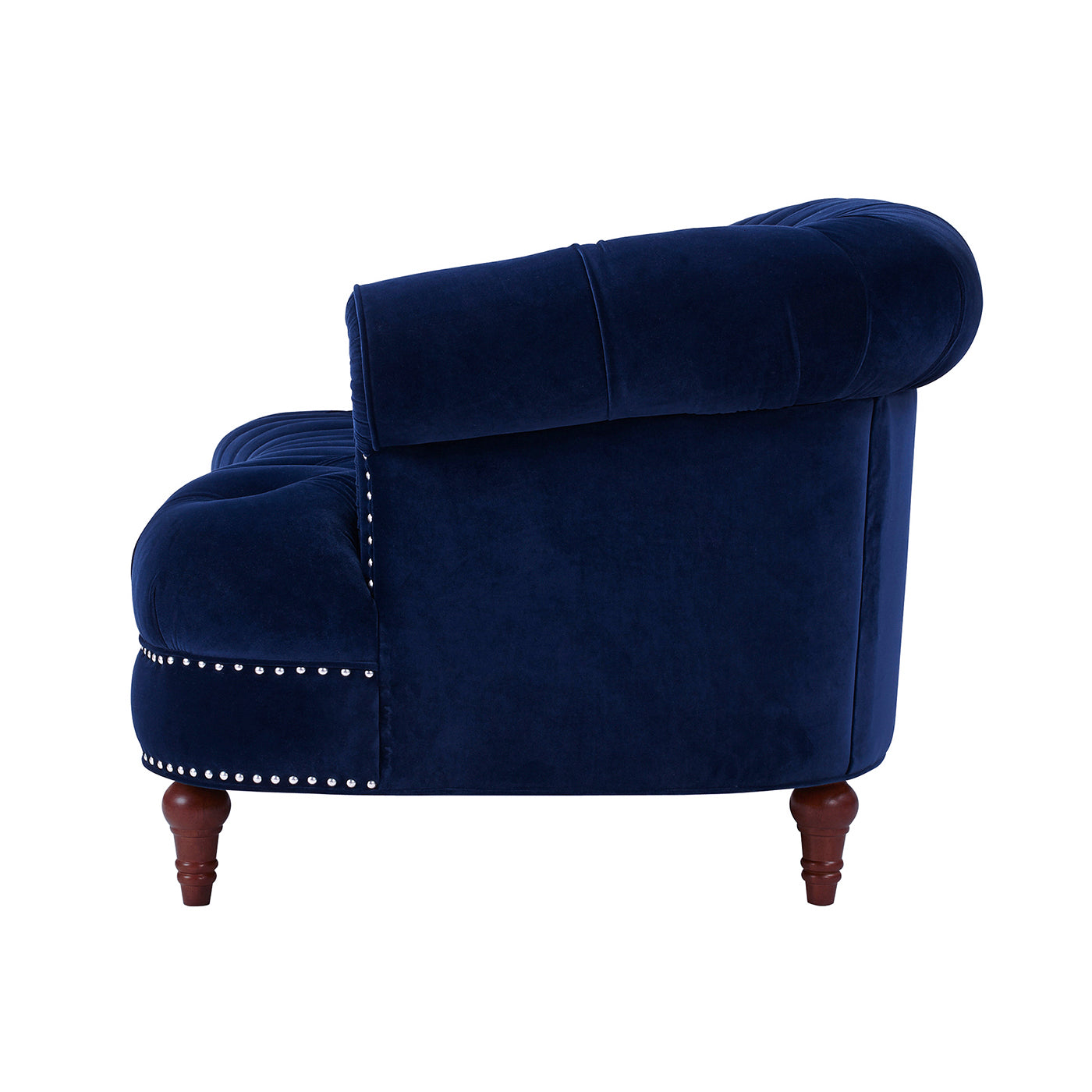 La Rosa Victorian Chesterfield Tufted Sofa, Navy Blue Velvet