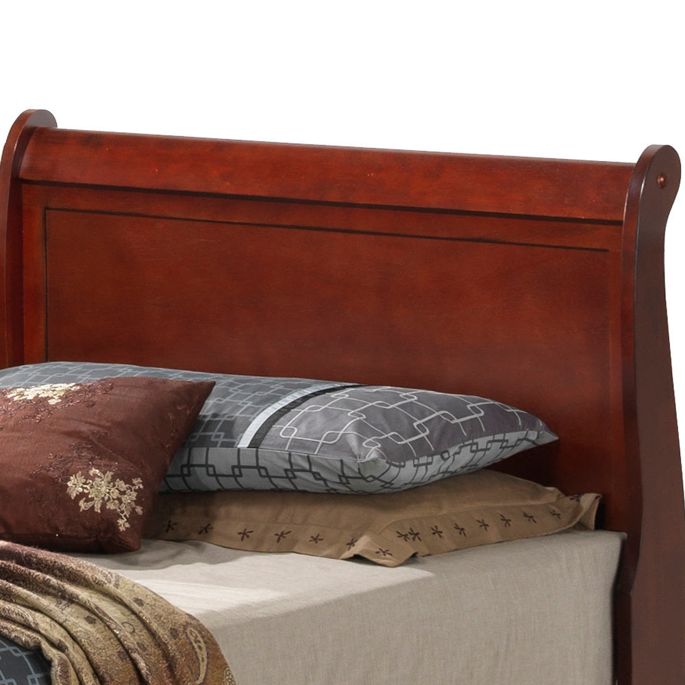 Elegant Cherry Wood Twin Storage Bed