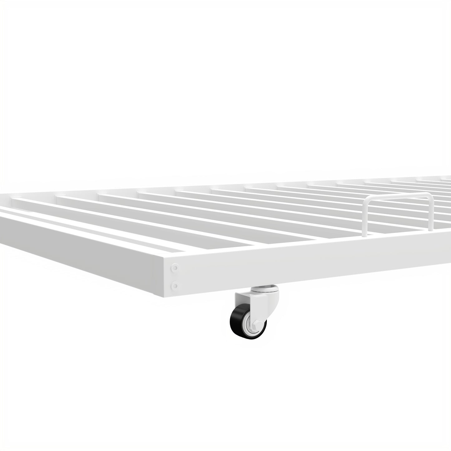 Heavy-duty Sturdy Meta Twin over Twin with Trundle Bunk Bed/l/ Noise Reduced/ Safety Guardrail/No Box Spring Needed,White