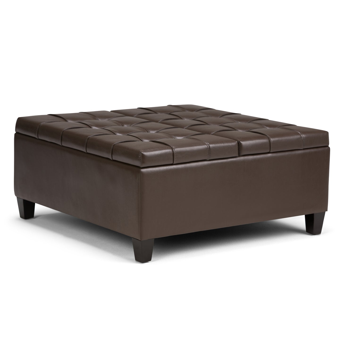 Harrison - Coffee Table Storage Ottoman - Chocolate Brown