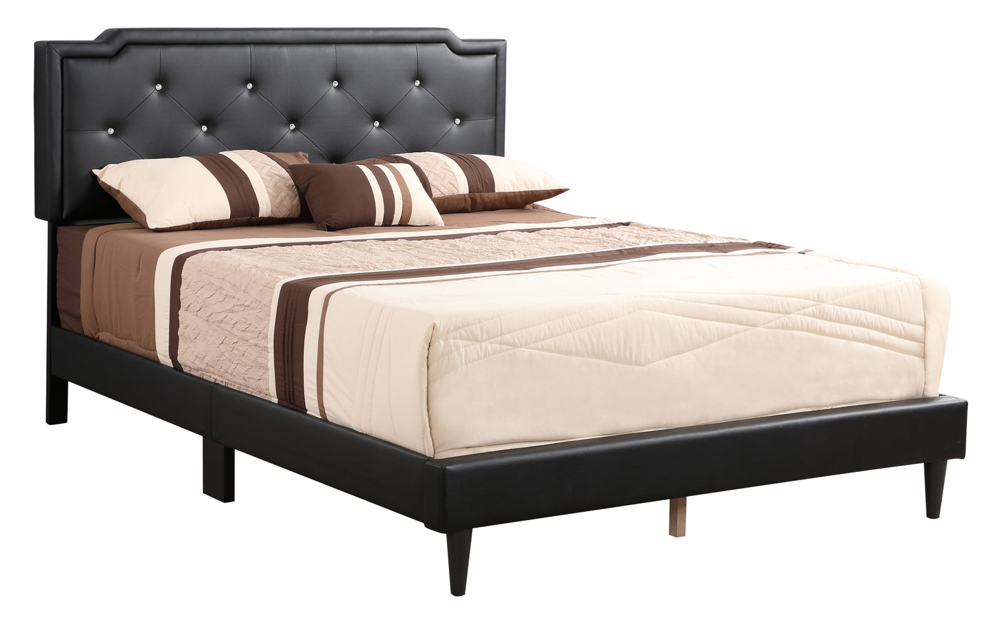 Sleek And Functional Full Bed In Black