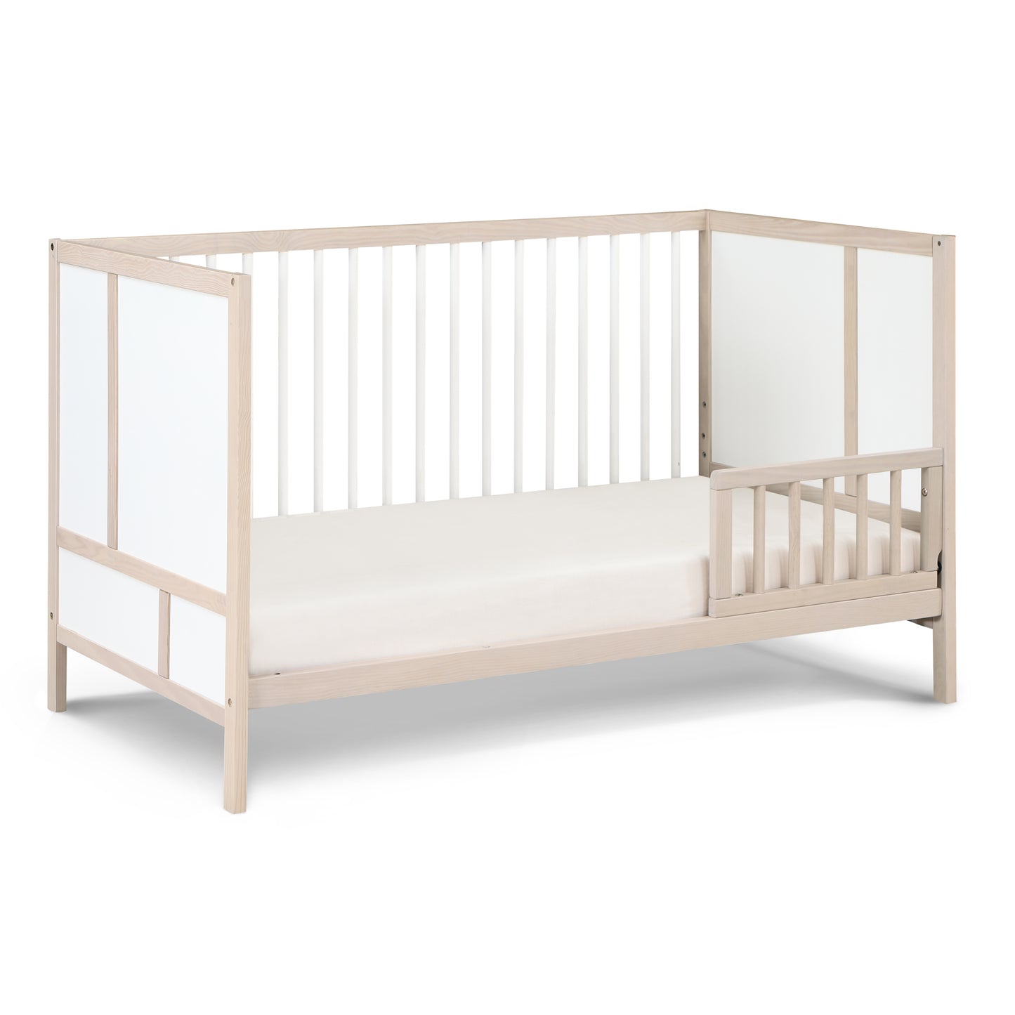 Pixie Finn 3-in-1 Crib in Washed Natural/White