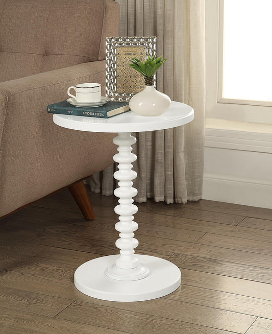 Acton White Finish Accent Table