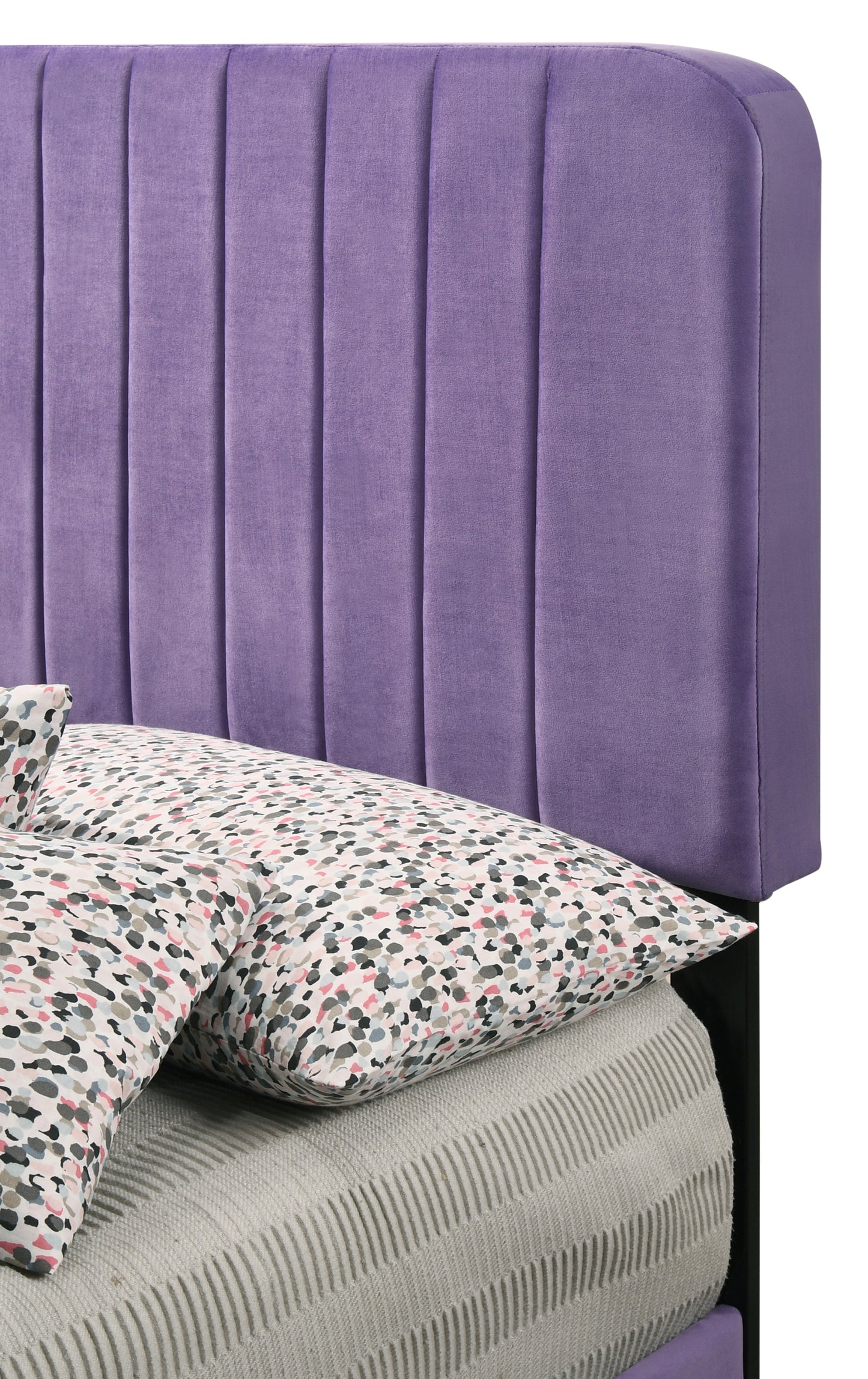 Contemporary Twin Bed In Vibrant Purple